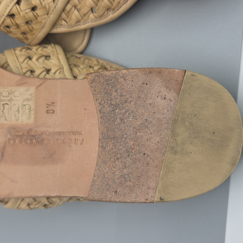 Freda Salvador Keen Mule Woven Tan Slip-On - Picture 9 of 16